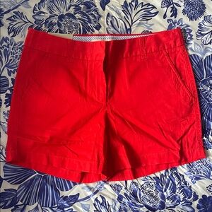 {J. Crew} Bright Red Women's Bermudas